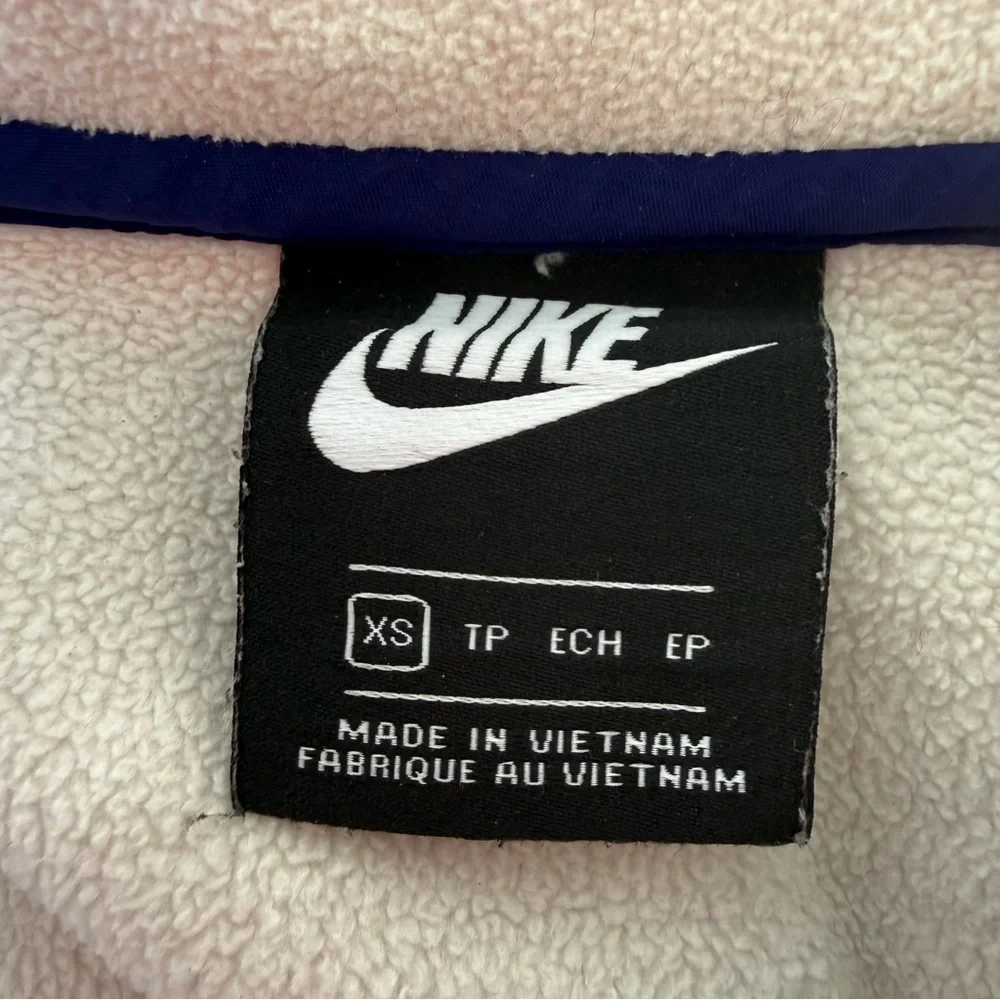 Nike Women's Red & White Half-Zip Fleece Pullover